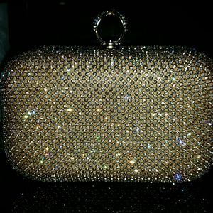 SWAROVSKI CRYSTAL GOLD PURSE